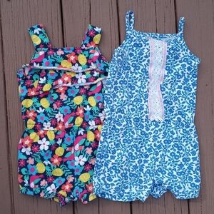 Carter's Baby Girl Short Rompers Sz 18 Months